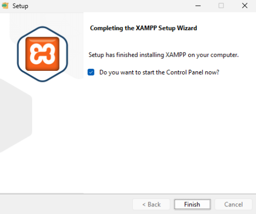 Fin installation XAMPP Windows