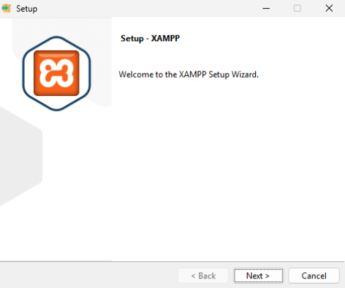 Début installation XAMPP Windows